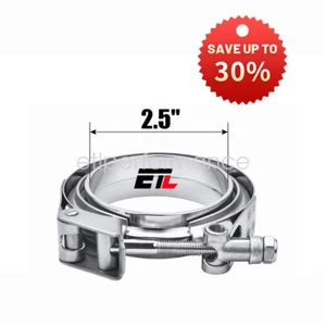 Quick Release V Band Aluminum Flange and StainlessClamp For 2.50" Diameter - Picture 1 of 8