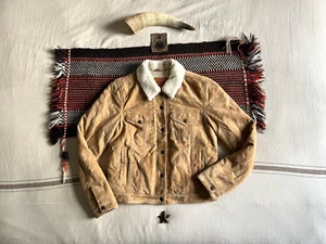 Chaqueta de camionero de gamuza Levi's M Sherpa polar edición especial limitada cuero nueva sin etiquetas - Imagen 1 de 24