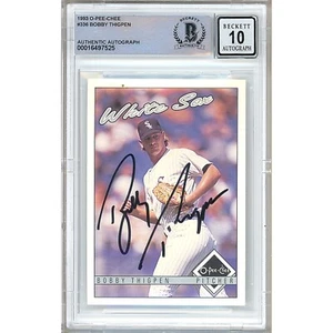 1993 O-Pee-Chee #336 Bobby Thigpen Signed Card AUTO 10 Beckett Slab White Sox - Picture 1 of 5