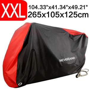 XXL Large Waterproof Motorcycle Cover Outdoor Storage Rain UV Dust Protector Sun - Picture 1 of 12