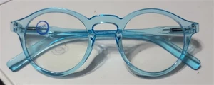 EyeKepper Clear BLUE 1.00 Round Frame Anti Blue Light Reading Glasses 113222 - Picture 1 of 3