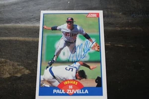 TARJETA AUTOGRAFIADA DE INDIOS DE PAUL ZUVELLA CLEVELAND - Imagen 1 de 1