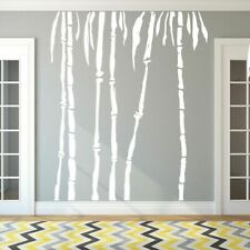 Bamboo Trees Wall Decal Pack - Tree and Flowers Tropical Beach Wall Accent Decal