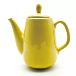 2 Kaffeekannen feuerfest Ofenkannen Keramik 60er Jahre pastellgelb - Bild 1 von 18