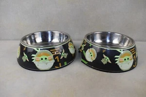 Two Small Mandalorian Grogu Dog/Cat Food Water Bowls - Picture 1 of 3