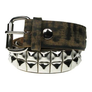 PYRAMIDE MIT NIETEN 38 MM BREIT HERREN DAMEN 1,5" ZOLL ECHTLEDER GÜRTEL HERGESTELLT IN UK  - Bild 1 von 10
