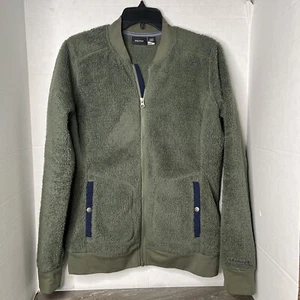 Marmot Jacket Women’s  Medium Deep Pile Sherpa Fleece Full Zip Green - Picture 1 of 7
