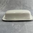 Crown Victoria Lovelace Fine China Covered Butter Dish 8'L Made in Japan Floral