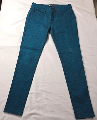 Pantalones Levis para mujer talla W30 L30 color verde azulado/negro a rayas ajustados 5 bolsillos legging Foto 1 de 4