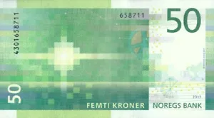 NORWAY 50 KRONER P-53 2017 UNC - Picture 1 of 2