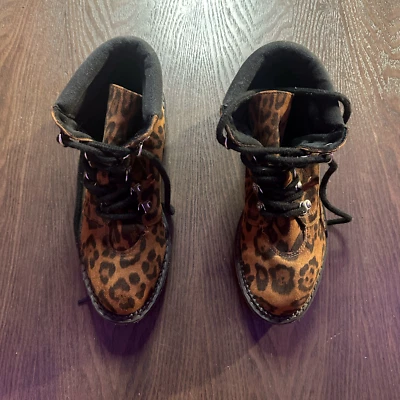Cheetah print ankle boots (sz 8.5) - Image 1 of 3