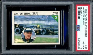1986 AYRTON SENNA PANINI SUPERSPORT ITALIAN #31 ROOKIE CARD (PSA 4) RC FORMULA 1 - Picture 1 of 3