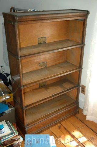 Antique Globe Wernicke Stacking Barrister Bookcase 4-Section D-8 1/2 10 No Doors Cover