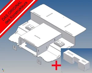 SLKE - Suelo de cabina + consolas de asiento + caja eléctrica para Tamiya Scania R-... M 1:14 - Imagen 1 de 6