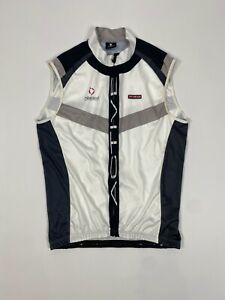 Men's NALINI PRO CYCLE WEAR White Sleeveless Full Zip Cycle Jersey Shirt Sz XXL
