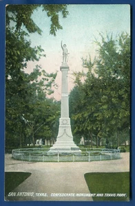 San Antonio Texas Confederate Monument Travis Park postcard #1 FREE SHIP USA - Picture 1 of 2