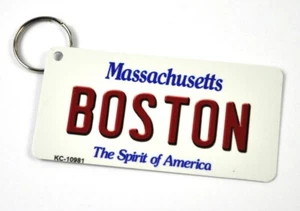 USA Boston Massachusetts Schlüsselanhänger Blechschild License Plate Style - Bild 1 von 2