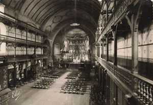 Postcard France St Jean de Luz Interior of the Church RPPC - Picture 1 of 2