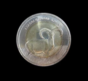 TURKEY LIRA BI-METALLIC 2015 ANATOLIAN MOUFLON UNC KM 1362 #5034# - Picture 1 of 2
