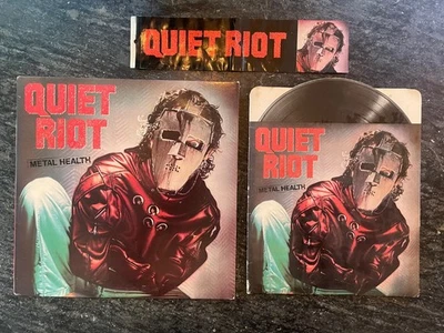 QUIET RIOT "METAL HEALTH" VINYL LP 1983 PASHA RECORDS + BUMPER STICKER FOLDER - Image 1 of 4