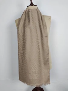 FENDI echt Vintage Seide braun Kaschmir Halstuch Winterschal Schals - Bild 1 von 6
