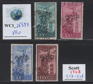 WC1_26597. TRIESTE FTT. Juego de correo aéreo Olive & Campidoglio 1948. Sc. C13-C16. Usado - Imagen 1 de 1