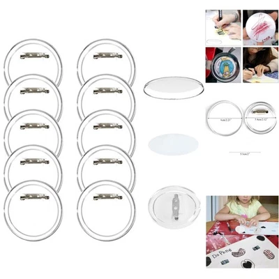 30 pcs Buttons Selber Machen ohne Buttonmaschine 60mm Button Pins Anstecker S... - Bild 1 von 2