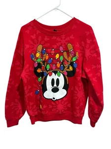 Maglione Disney Topolino Natale Illuminato Rosso Donna Taglia Media - Foto 1 di 7