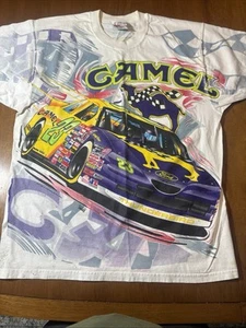 Vintage Jimmy Spencer Nascar AOP Smoking Joe’s Camel Chase Large USA 1997 T-Shirt - Bild 1 von 9