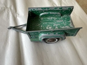Vintage 1950's Hubley  Farm Truck  Wagon Trailer diecast metal 9" toy original  - Picture 1 of 4