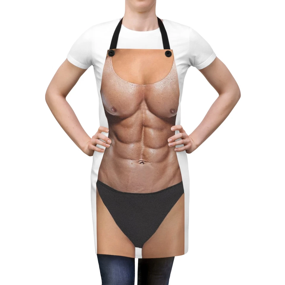 Humorous Bodybuilder Apron -  Funny Cooking Gift - Image 1 of 1