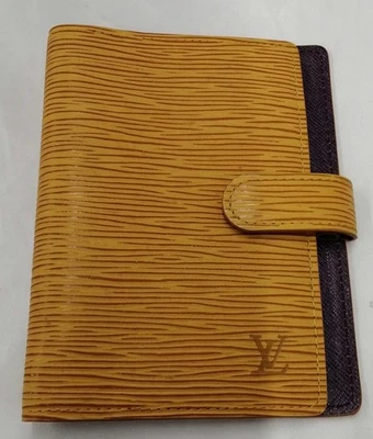 Louis Vuitton Authentic Notebook Cover Epi Leather Yellow Agenda Made in Spain - Image 1 of 4