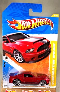 2011 Hot Wheels #3 New Models 3/50 '10 FORD SHELBY GT-500 SUPER SNAKE Red w/10Sp - Picture 1 of 5