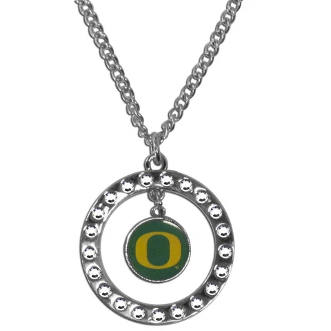 Officially Licensed NCAA Team Rhinestone Necklace Oregon Ducks Cover