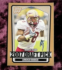 Maglia Lorenzo Booker 07 Topps Draft Pick RC Gold #145 FSU Noles Dolphins Rookie - Foto 1 di 4