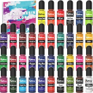 Epoxy Resin Pigment - 36 Translucent Colorants, 6Ml Each for DIY Projects - Picture 1 of 12