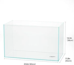 Landen rimless standard glass aquarium tank SD603036 24x12x14, 6mm thick 16 gal - Picture 1 of 3