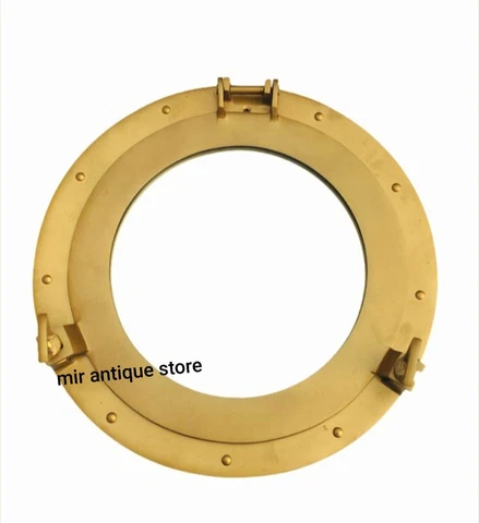 15'' Nautical Ship Porthole Mirror Beautiful Antique Solid Aluminum Home Decor Cover