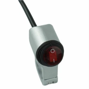 7/8" 12V 16A Motorcycle 3-Wire On/Off Light Switch Aluminum-Alloy Red LED - Picture 1 of 4
