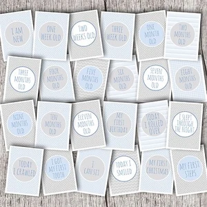 Baby Milestone Cards (24 Cards) ~ Baby Shower • New Baby • Boy/Girl - Picture 1 of 4