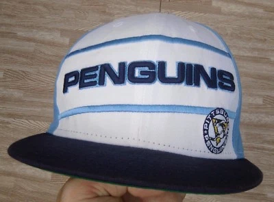 Pittsburgh Penguins New Era Retro Vintage Logo Snapback Sombrero Azul Blanco Foto 1 de 4