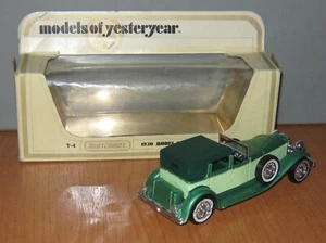 Matchbox Yesteryear Y4 Duesenberg Model J Town Car Green with Lime Rear Issue 11 - Picture 1 of 10