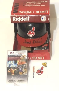 FRANK ROBINSON Signed CLEVELAND INDIANS Mini Helmet, HOF, Dec, COA - Picture 1 of 10