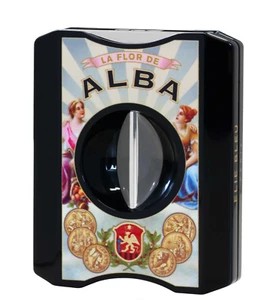 Elie Bleu C-5 V-Cut Cigar Cutter, La Flor De Alba, Black, EBC5063, New In Box - Picture 1 of 6
