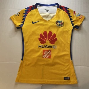 Nike Club America Women's Jersey 17/18 - Yellow Size Large Cecilia Dominguez #10 - Picture 1 of 13