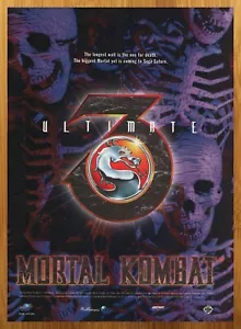 1996 Ultimate Mortal Kombat 3 SNES Saturn Genesis stampa annuncio/poster videogioco arte - Foto 1 di 4