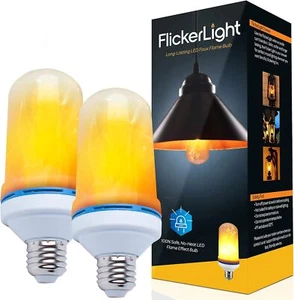 Livin’ Well Flame Flickering Light Bulbs - 2 Pk - Picture 1 of 6