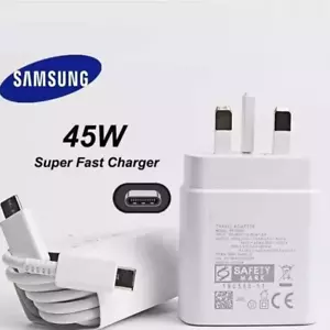 Adattatore caricatore super veloce 45W spina e cavo per Samsung Galaxy S24 S25+ - Foto 1 di 5
