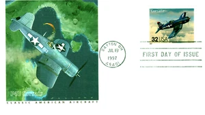 #3142g - Corsair 32c Aircraft Fleetwood FDC First Day of Issue 1997 - Picture 1 of 2