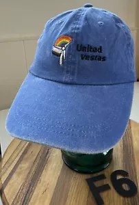 UNITED VESTAS WINDMILL TURBINES HAT BLUE STRAPBACK ADJUSTABLE EXCELLENT COND F6 - Picture 1 of 3
